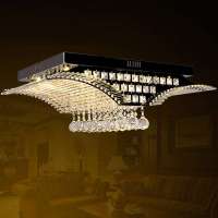 翰源LED水晶灯 现代LED吸顶灯 餐厅客厅30W超亮 HXD511