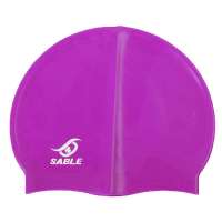 黑貂 SABLE 原装正品 硅胶泳帽 矽胶游泳帽 立体设计 弹性好 保护头发  紫色