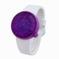 李维斯LEVI糖果色雕花钻石镜面女表紫色LTG0211