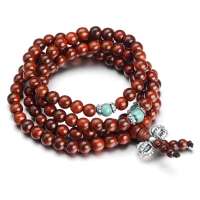 BOFIEER宝菲尔祐护系列 红酸枝木108多层手链(时尚百搭 吉祥护祐)TS0040