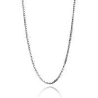 BOFIEER宝菲尔925银镀18K白金百搭合仔项链44CM-18寸(CX0004)