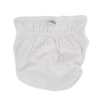 婴儿纯棉点点防水布尿裤2条装棕点点S码