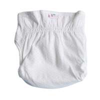 婴儿纯棉点点防水布尿裤2条装粉点点M码