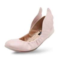 SELFTREND涉趣独家阿狸系列时尚潮流阿狸舞鞋翅膀鞋平跟单鞋W31048粉色35码