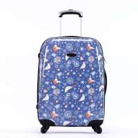 carany卡拉羊 追梦人系列 20吋ABS印花万向轮拉杆箱 C89317-20 深蓝百灵