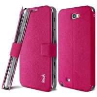 艾美克(IMAK)三星 N7100 N719 GALAXY Note2 纤薄皮套(松鼠纹)薄至极点(玫红色)