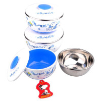 SNOOPY史努比青花瓷系列不锈钢保鲜碗SP-3283