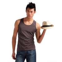 朵彩性感休闲男士背心深灰(XL)D11S701