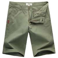 VaLS 男装纯色时尚休闲男士短裤020400003(浅军绿/32)