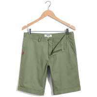 VaLS 男装纯色多口袋男士时尚休闲短裤020400005(浅军绿/32)