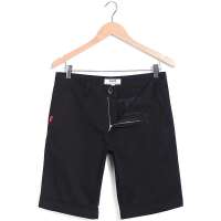 VaLS 男装纯色多口袋男士时尚休闲短裤020400005(黑色/30)