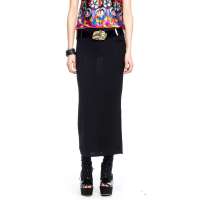 七格格 女装夏季新款时尚开叉包臀长裙子修身半身裙3MP2026X(黑色/S)