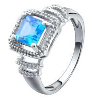 Fedora斐达罗天然托帕石戒指男女款宝石戒指JBHL6011