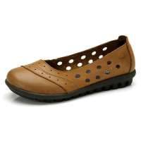 CAMEL/骆驼女 休闲舒适套脚皮鞋81374600卡其色37