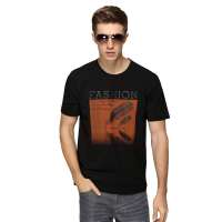 红豆相思鸟男装时尚休闲圆领短袖T恤XT13909(S10黑色175/92A)