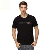 红豆相思鸟男装时尚休闲圆领短袖T恤XT13902(S10黑色180/96A)