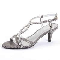 ST&SAT星期六深灰色蛇纹贴膜牛皮时尚女装凉鞋SS22S59U04G2灰色39