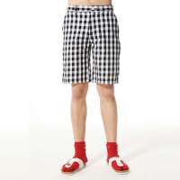 唐狮 男式 男休闲色织格子短裤111211092403(黑色31)