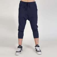 唐狮 男式 男针织哈伦七分裤112212092410（暗蓝L）