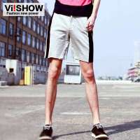 viishow 欧美风潮男时尚口袋装饰男士短裤KD036(灰色/32)