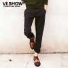 viishow 时尚潮男休闲纯色直筒男士休闲裤KC054(灰色/30)