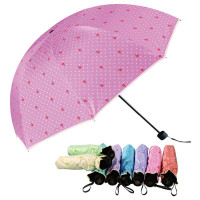 天堂3312E甜甜蜜蜜黑胶遮阳伞随机