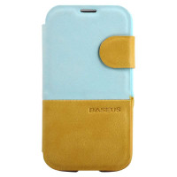 倍思(BASEUS)三星S4/I9500/I959/I9508/I9502俏皮套(浅蓝/浅棕)