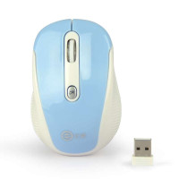 E元素2.4G无线光电鼠标DS-2406蓝白