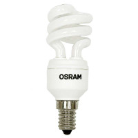 欧司朗超值星迷你螺旋电子节能灯8W/E14 小口 日光色 十支装