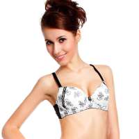 金丰田金丰田侧收聚拢文胸黑色(75B)J6305