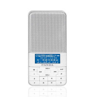 PANDA/熊猫DS-178插卡小音箱音响便携式可充电数字FM调频立体声收音机迷你U盘TF卡MP3播放器唱戏机老人 白色