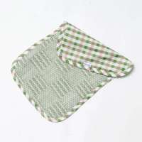 龙之涵婴儿棉麻夏凉枕头水波纹22*40