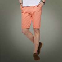 混合二次方 男装冰激凌色纯棉休闲梭织短裤L32K02F1(红色/30)