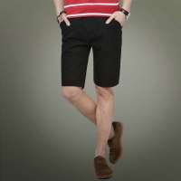 混合二次方 男装拼接净面多色休闲短裤L32K07C1(黑色/29)