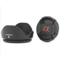 雷摄(LEISE) 49MM镜头盖+遮光罩套装(索尼)