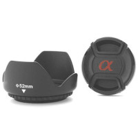 雷摄(LEISE) 52MM镜头盖+遮光罩套装(索尼)