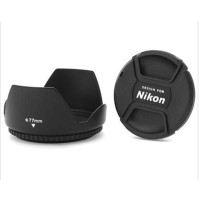 雷摄(LEISE) 77MM镜头盖+遮光罩套装(尼康)