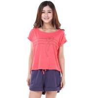 朗绪女式素色套装芙蓉红(L)32N2S088