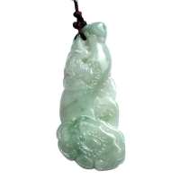 玉淑坊 天然A货翡翠 大如意吊坠