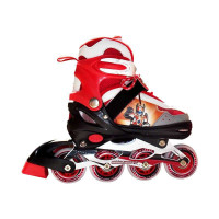 ENPEX 乐士铠甲勇士高档铝架软面可调节溜冰鞋KJ-332 L码(38-41)红色