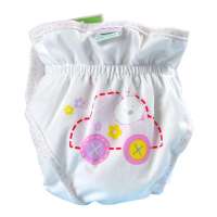 龙之涵婴儿纯棉防水印花布尿裤粉色L码