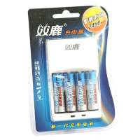 双鹿智能充电器配4粒2450毫安时充电电池