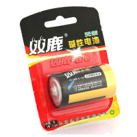 双鹿 碱性1号1粒卡LR20 1B