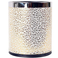 巴巴罗莎欧美时尚大气双层铁胆垃圾桶金花