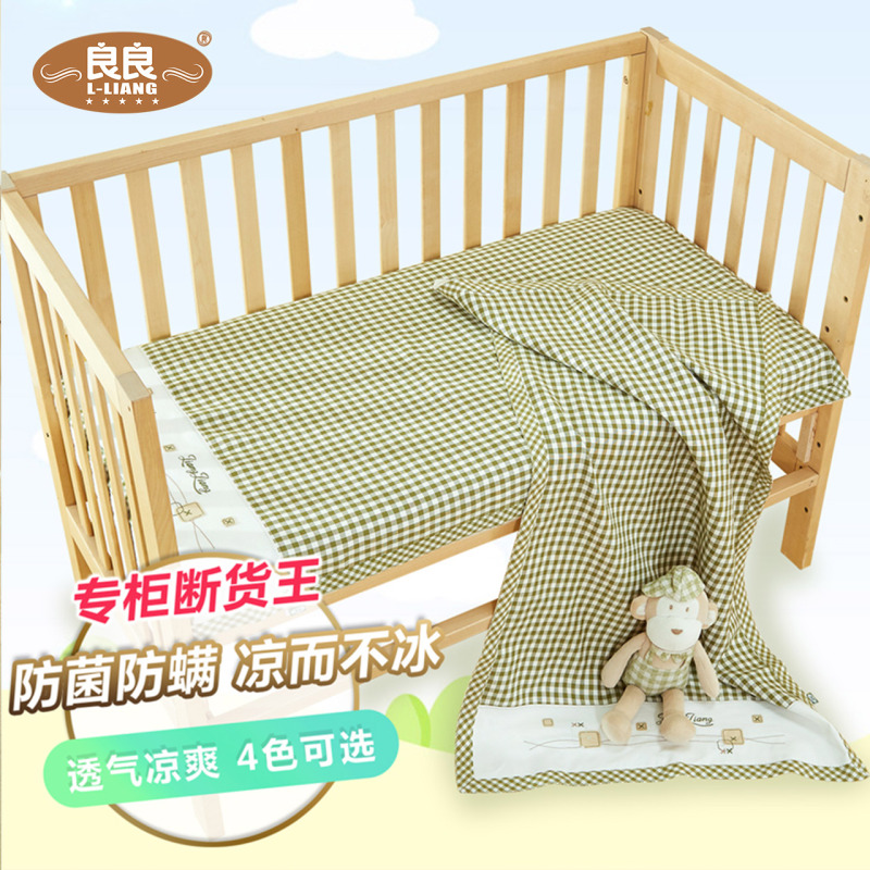 良良LLB01-1G婴幼儿纯苎麻保健凉席绿 (110*60cm)