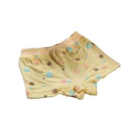 叮威狗658两条装女宝宝弹力竹纤维平角内裤/圆形点/S