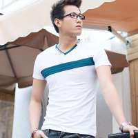 格男仕 男都市风时尚短袖T恤C080(白色/L)