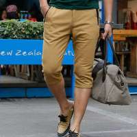 格男仕 男都市时尚五分裤休闲短裤SP070(土黄色/XL)