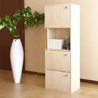慧乐家鲁比克四层组合带门柜(白枫木色)