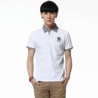 唐狮 男式 衬衫领polo衫111211026105(漂白L)
